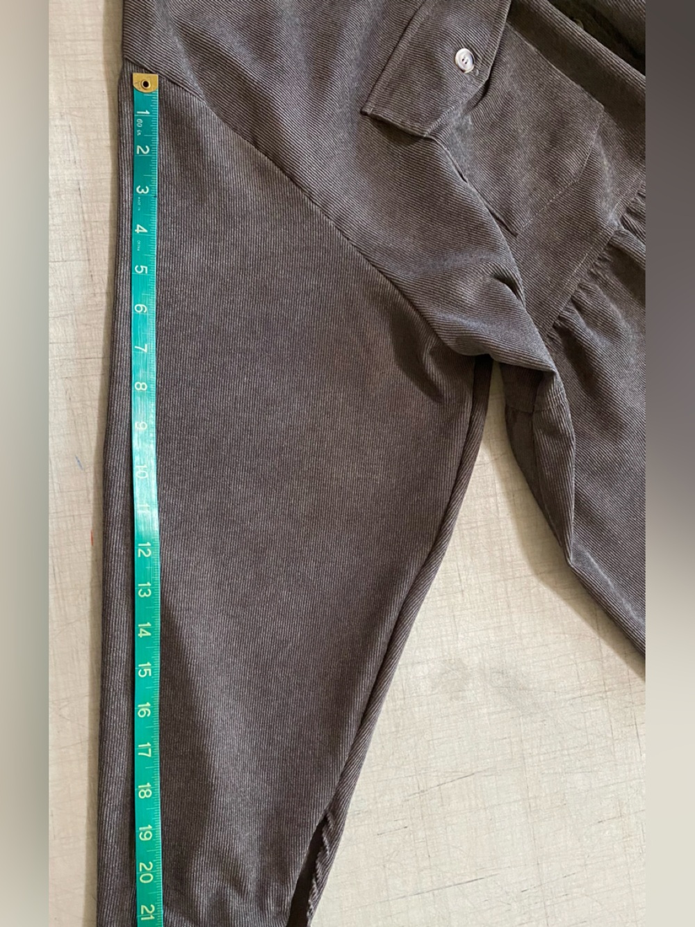 Women’s gray corduroy top - Picture 10 of 10